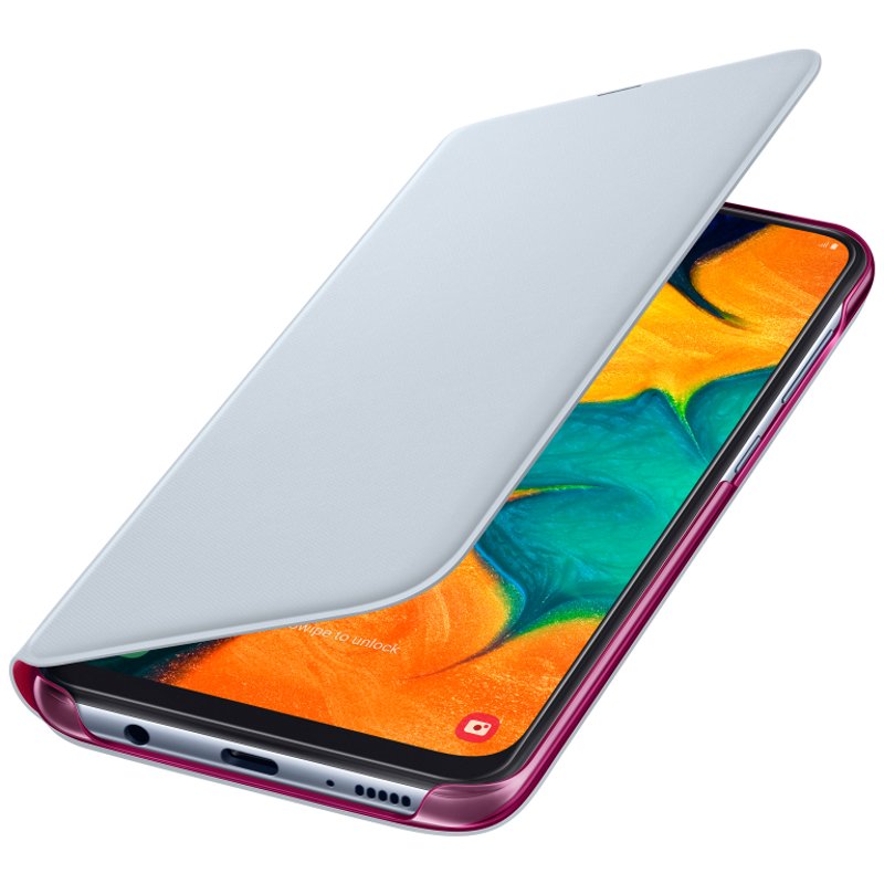Чехол Samsung Wallet Cover для Galaxy A30 белый