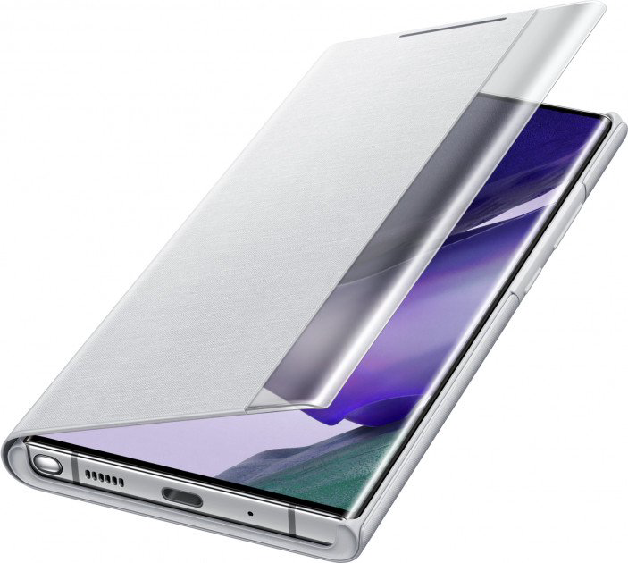 Чехол Samsung Smart Clear View Cover для Samsung Galaxy Note 20 Ultra серебристо-белый купить,NaN