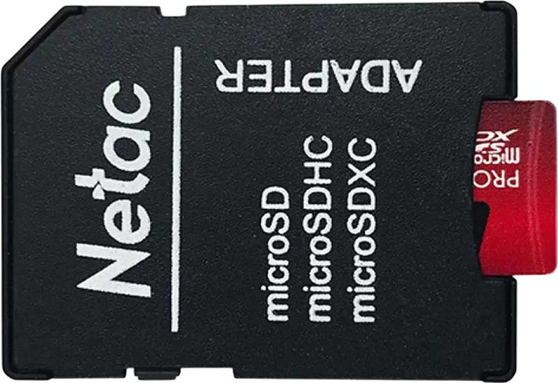 Карта памяти Netac P500 Extreme Pro 128GB microSDXC NT02P500PRO-128G-R 128Gb + адаптер