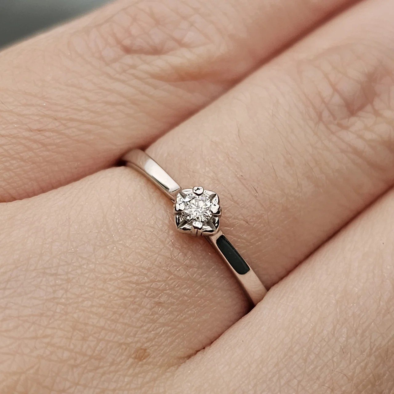 Кольцо Deimantas 110380824 17,5р 1,49гр 0,08ct. купить,NaN