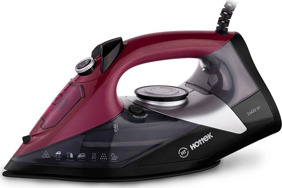 Утюг Hottek 955-009 бордовый купить,NaN