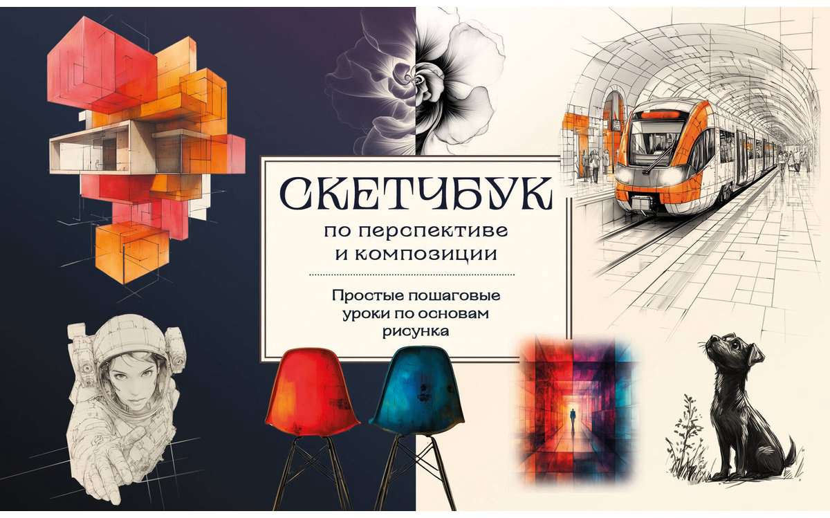 Книга Николаева А. Н.: Скетчбук по перспективе и композиции. Простые пошаговые уроки по основам рисунка купить,NaN