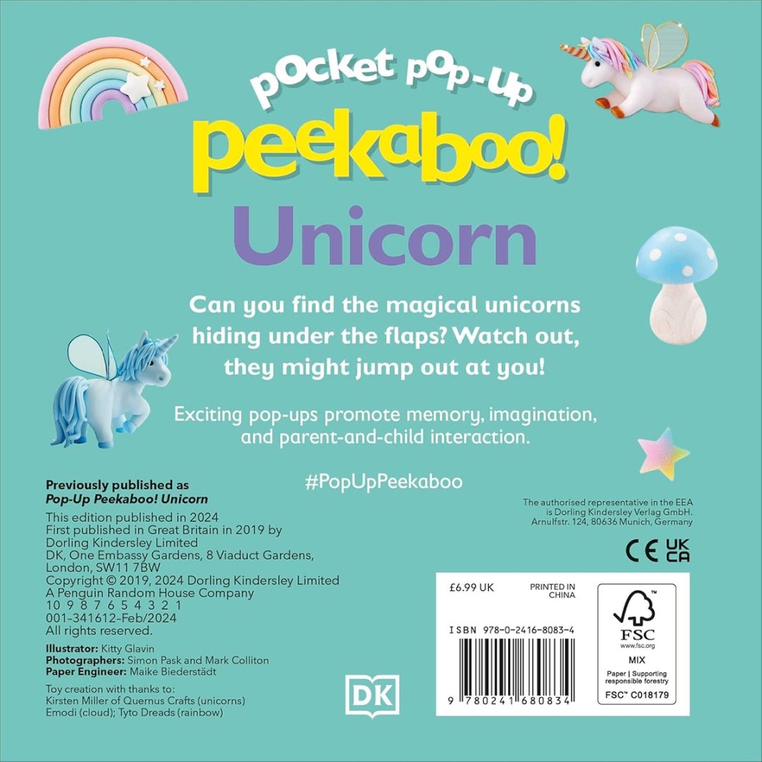 Книга Pocket Pop-Up Peekaboo! Unicorn купить,NaN