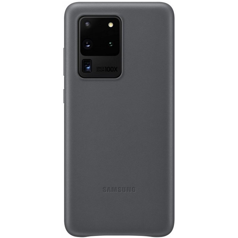 Чехол Leather Cover для Samsung Galaxy S20 Ultra EF-VG988LJEGRU серый купить,NaN