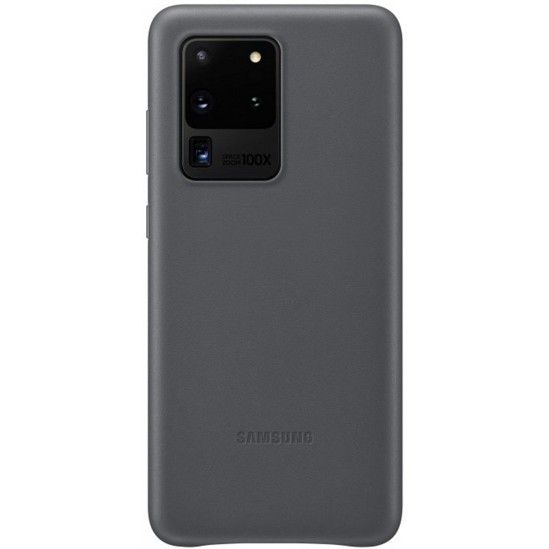 Чехол Leather Cover для Samsung Galaxy S20 Ultra EF-VG988LJEGRU серый купить,NaN
