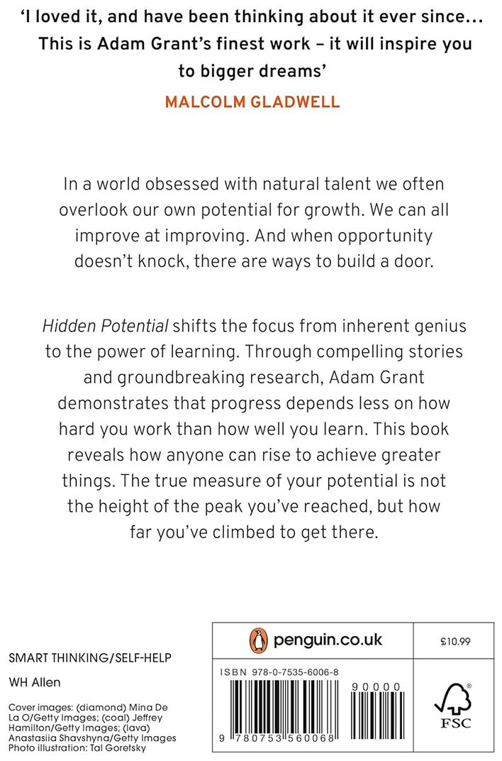 Книга Грант А.: Hidden Potential купить,NaN