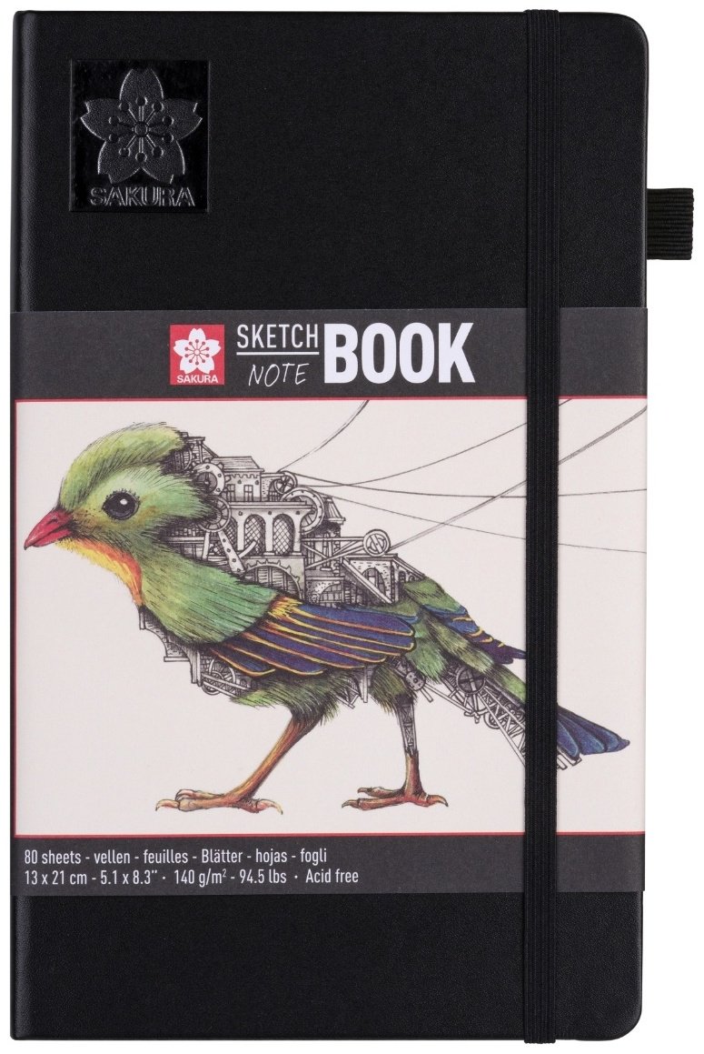 Sakura скетчбук 94140003, А5, 80 листов, черный