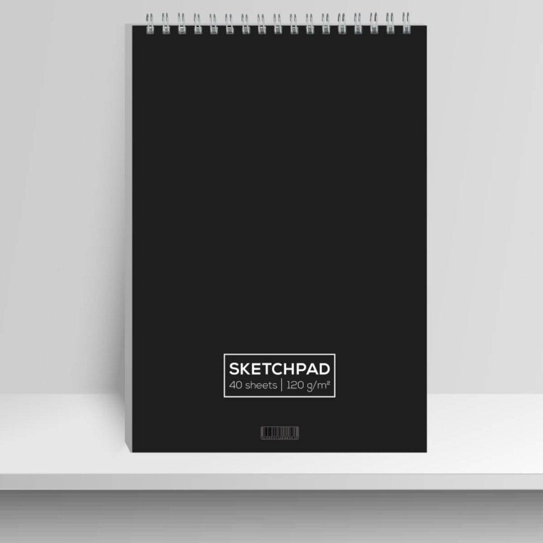 Скетчбук Seventeen Черный прямоугольник, A4, 40 л, черный