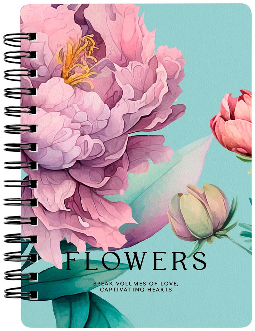 Блокнот Be Smart Peony, A6, 80 л, мультиколор