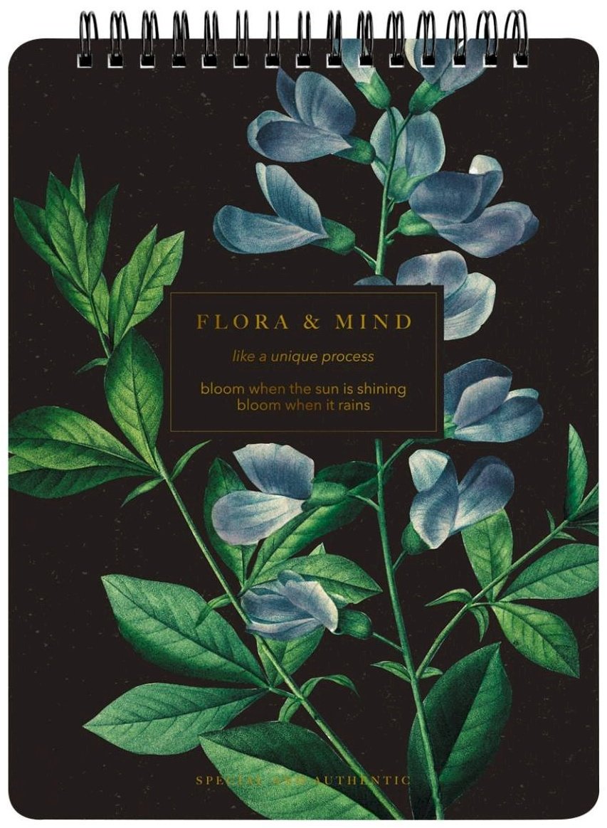 Блокнот Be Smart Flora, A5, 80 л, клетка