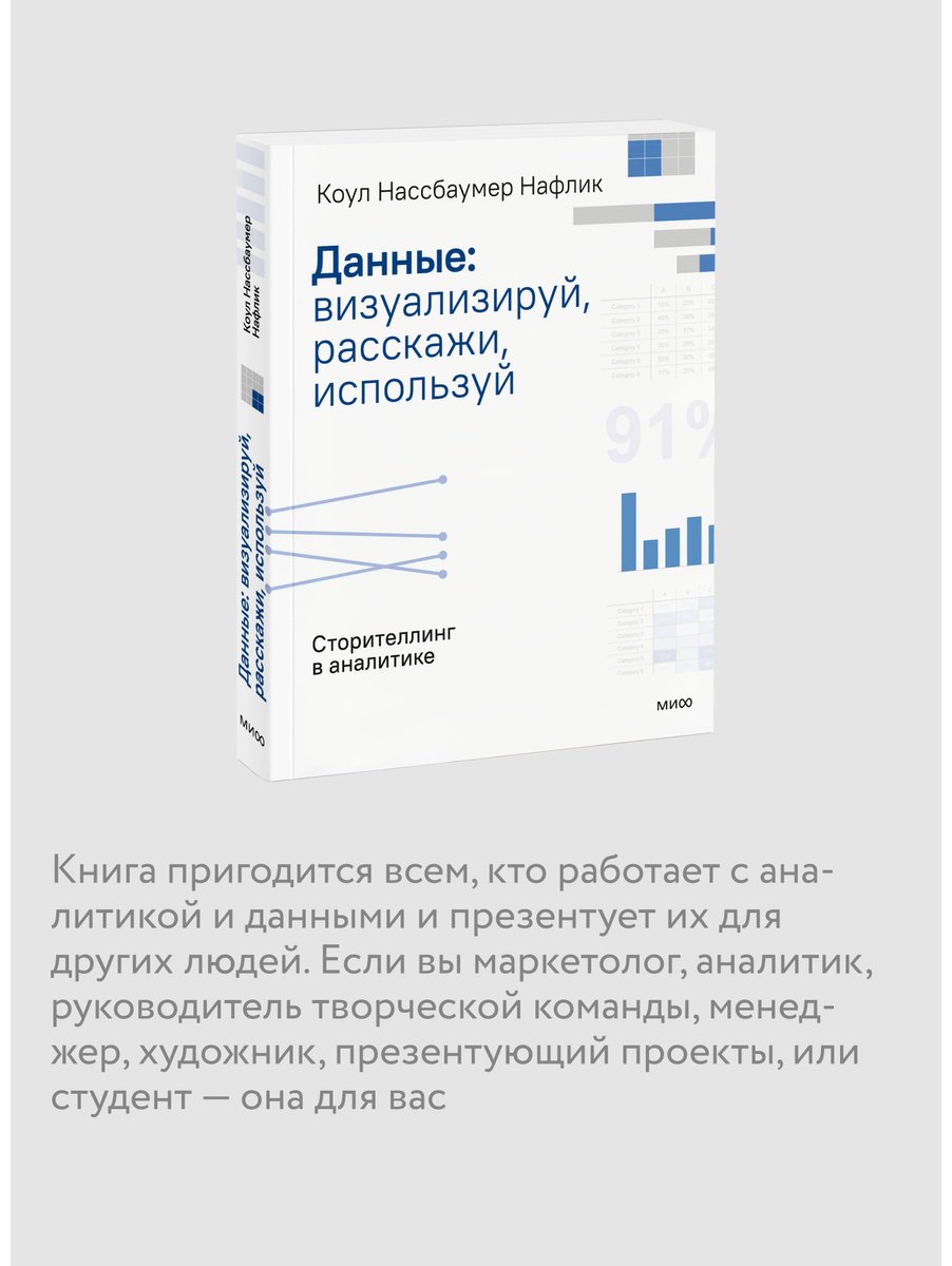 Книга Нафлик К. Н.: Данные: визуализируй, расскажи, используй. Сторителлинг в аналитике купить,NaN