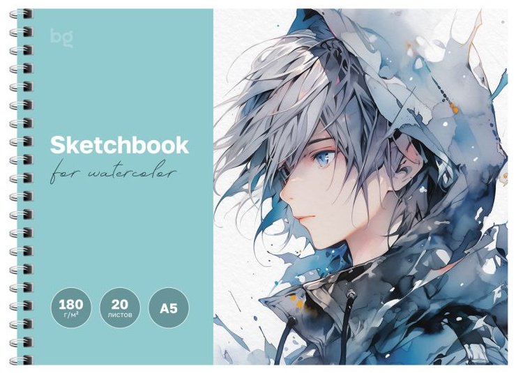 Скетчбук BG Стихия, A5, 20 л, мультиколор