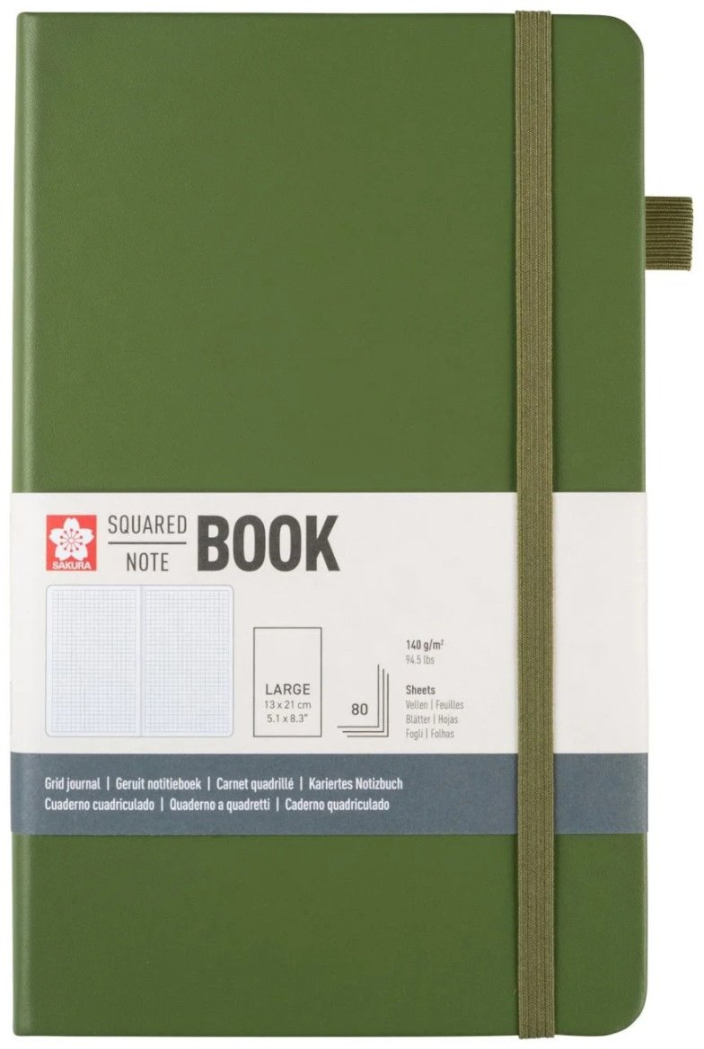Блокнот Sakura сосновая хвоя, A5, 80 л, зеленый