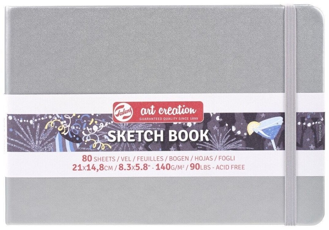 Блокнот Art Creation Talens 9314045M сияющий серебряный.
