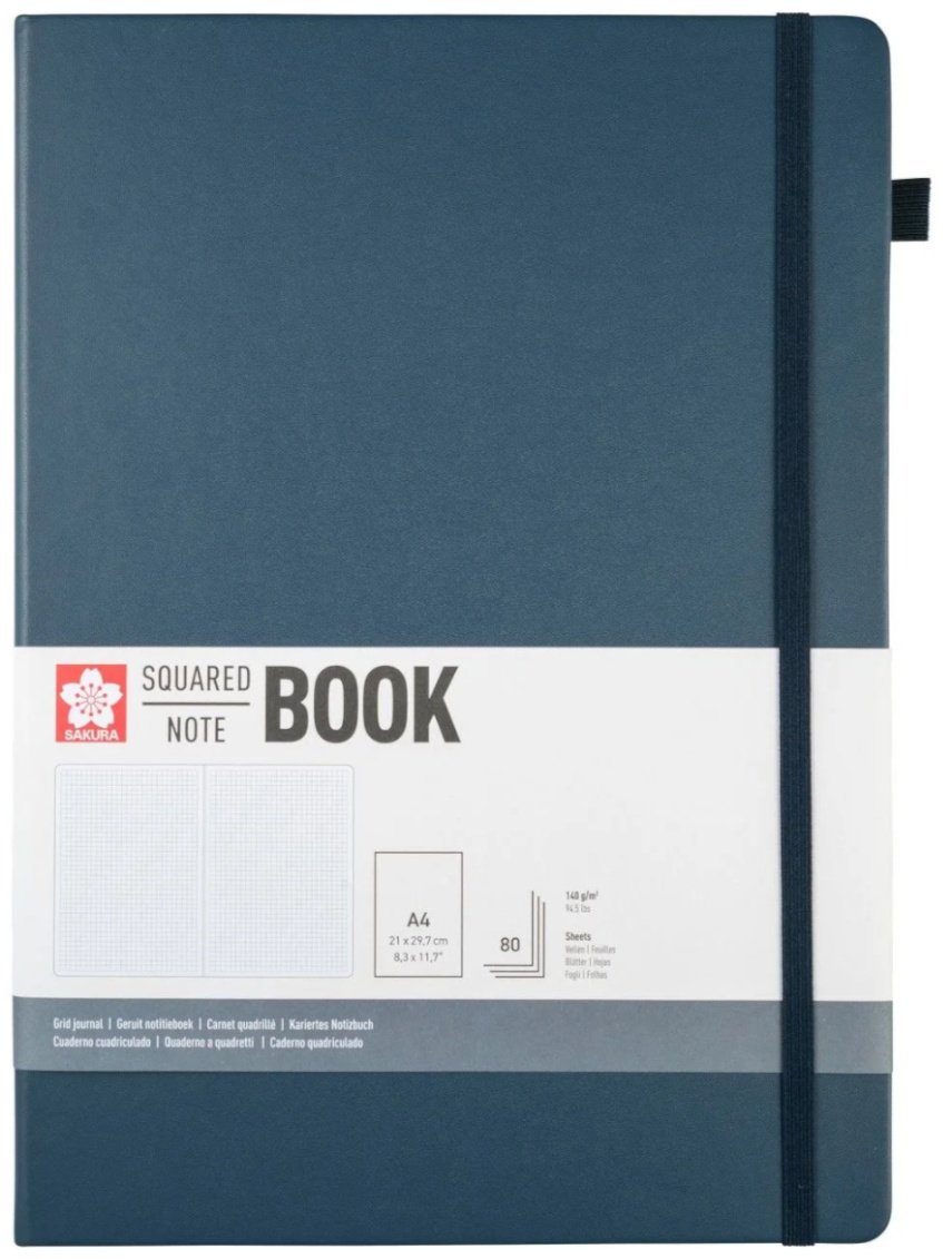 Блокнот Sakura глубокий индиго, A4, 80 л, синий
