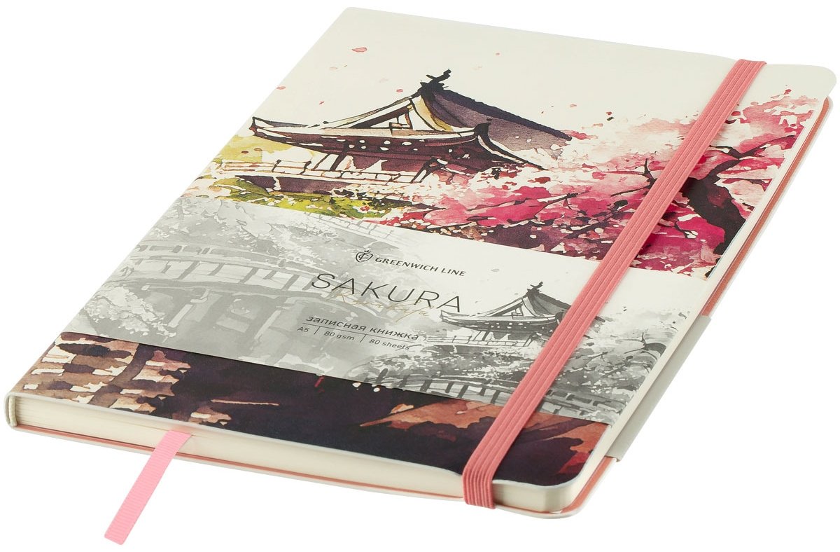 Записная книжка Greenwich Line Sakura. Karahafu, A5, 80 л, мультиколор