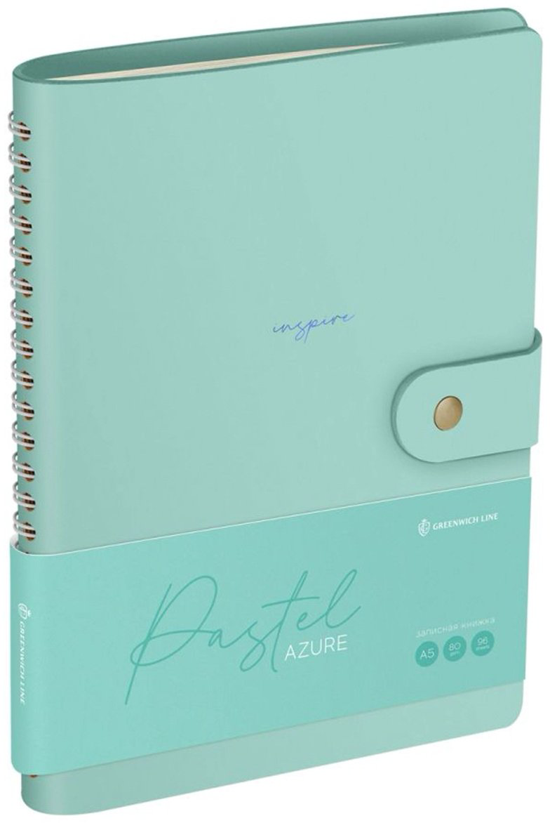Записная книжка Greenwich Line Pastel.&nbsp;Azure, A5, 96 л, зеленый купить,NaN