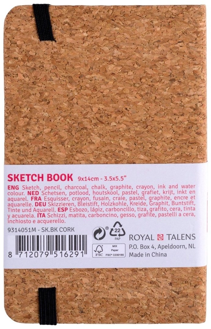 Блокнот Art Creation Пробка, A6, 80 листов, коричневый