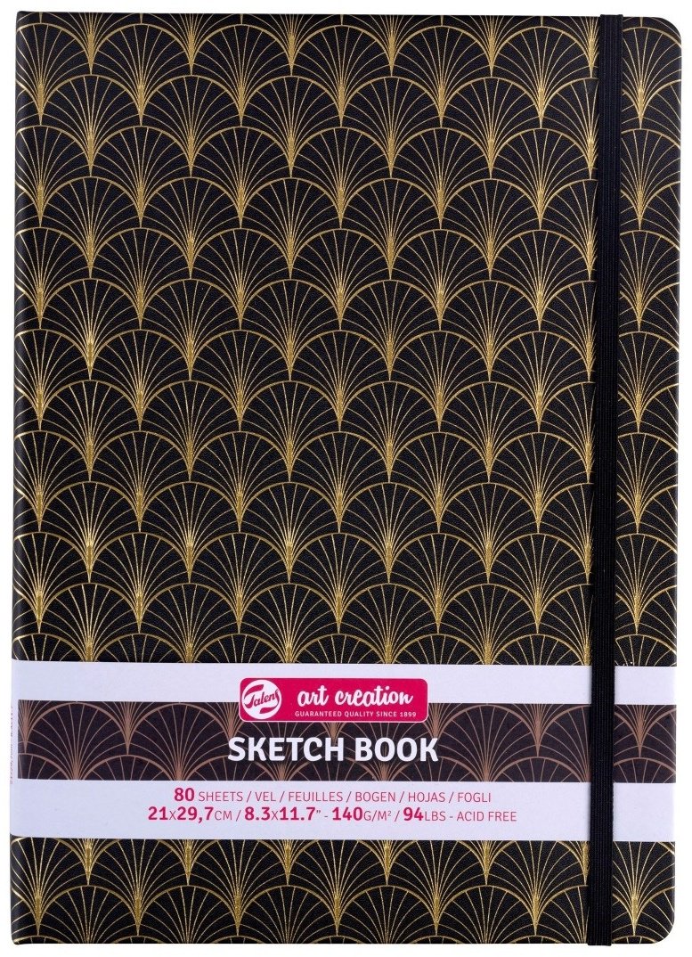 Блокнот Art Creation Art Deco, A4, 80 листов, черный