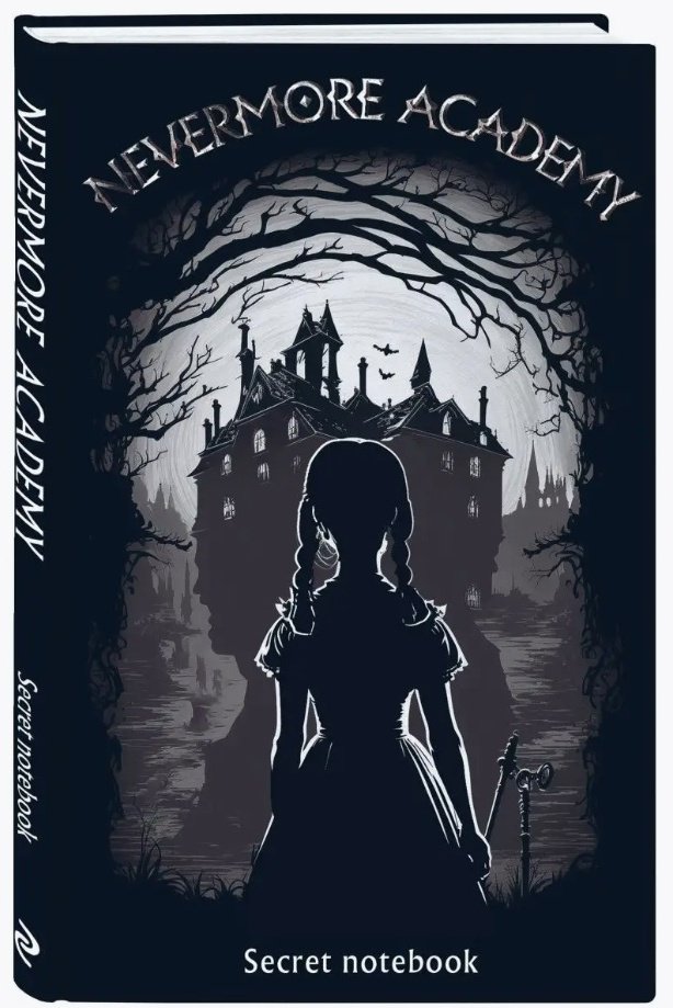 Блокнот Эксмо Neverrmore Academy, A5, 96 л, черный