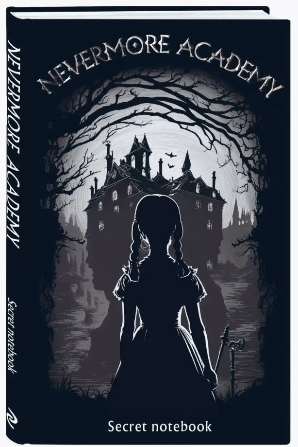 Блокнот Эксмо Neverrmore Academy, A5, 96 л, черный купить,NaN