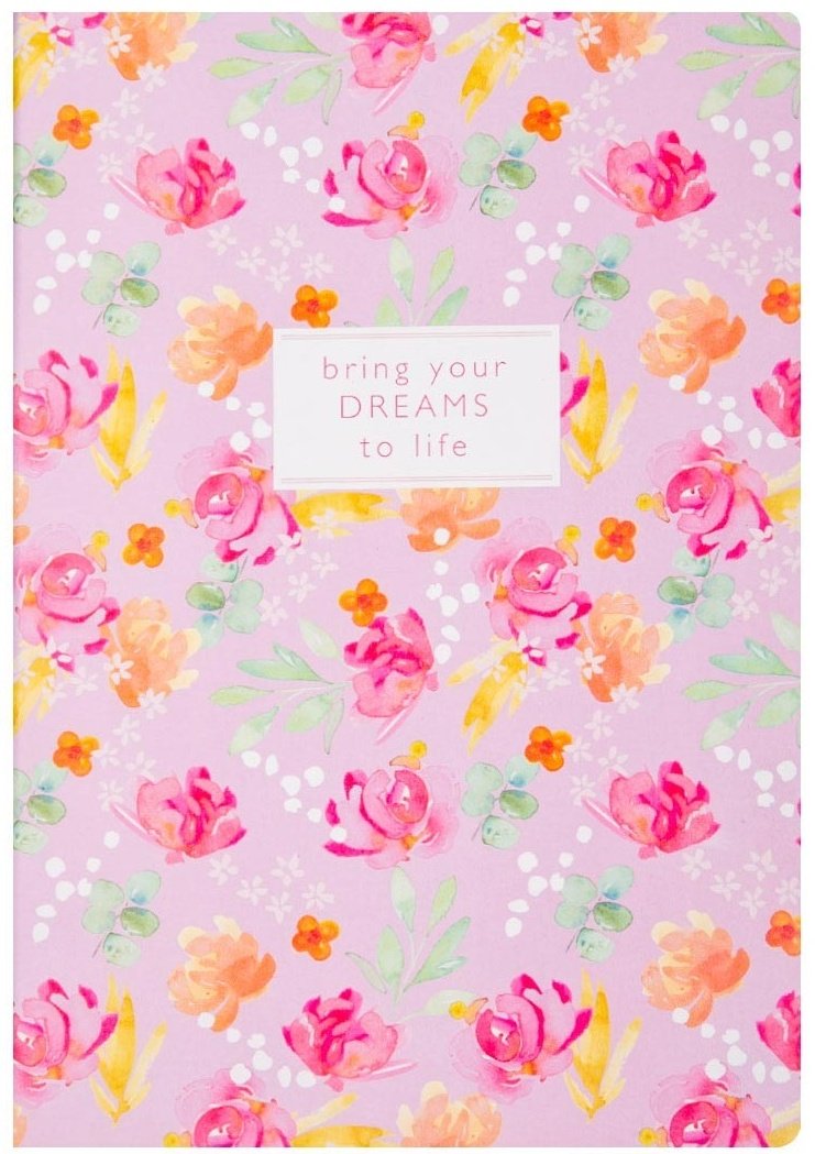 Блокнот JOHNSHEN Цветы, A5, 64 л, линейка