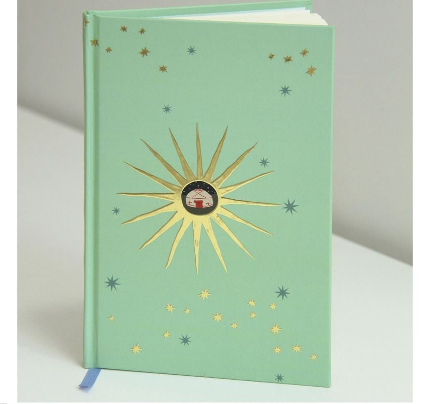 Блокнот Indira Elif Badambayeva Юрта, A5, 80 л, зеленый купить,0