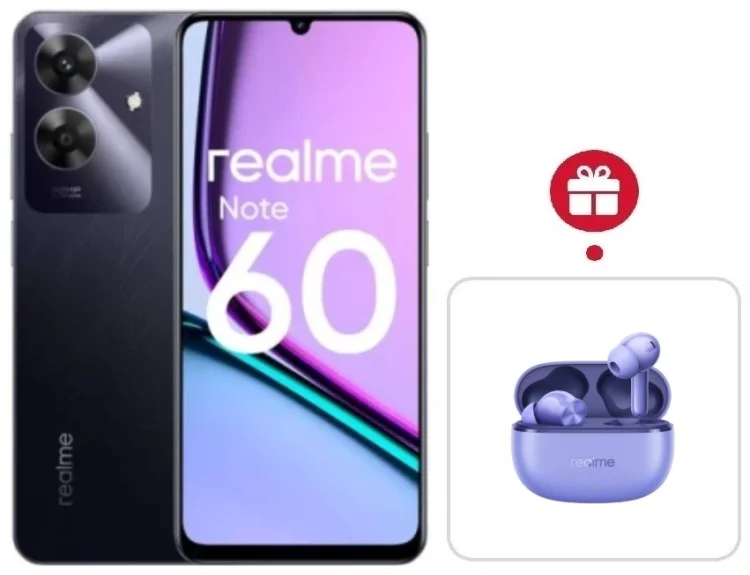 Смартфон Realme Note 60 6/128GB Marble Black + подарок купить,NaN