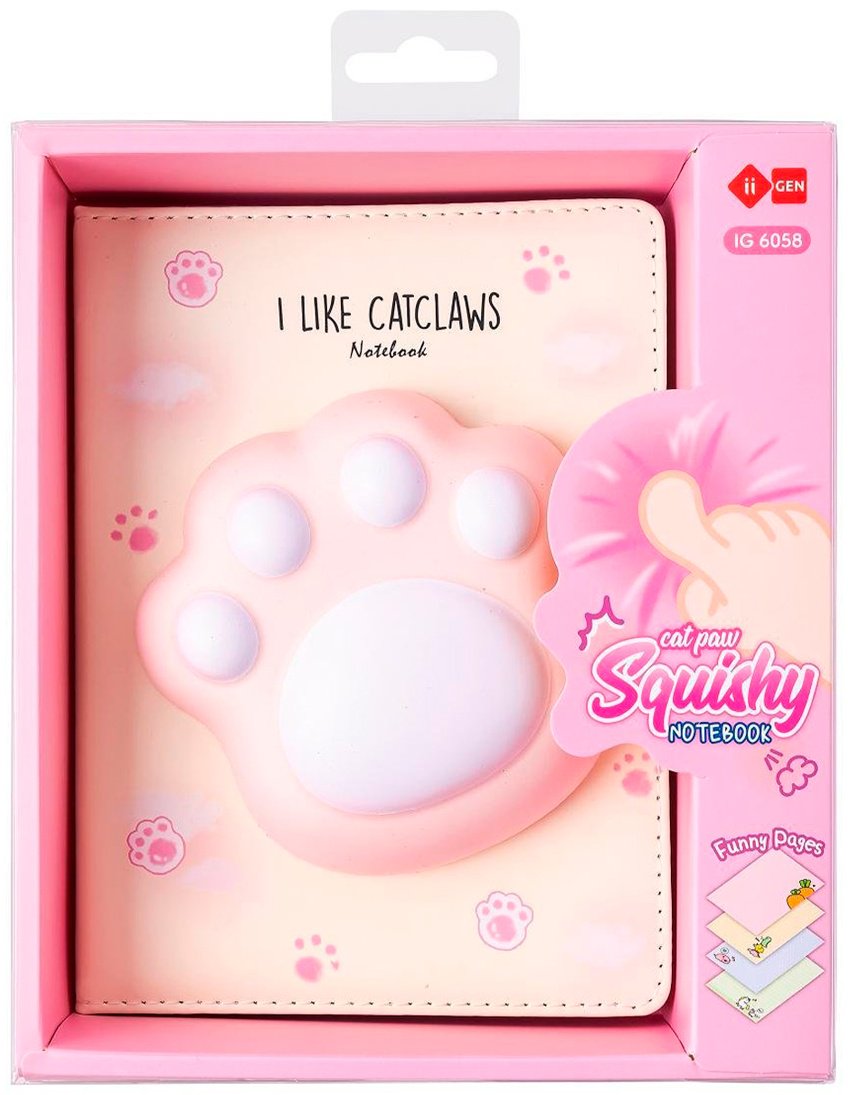 Блокнот iiGen Лапка, A6, 96 л, желтый