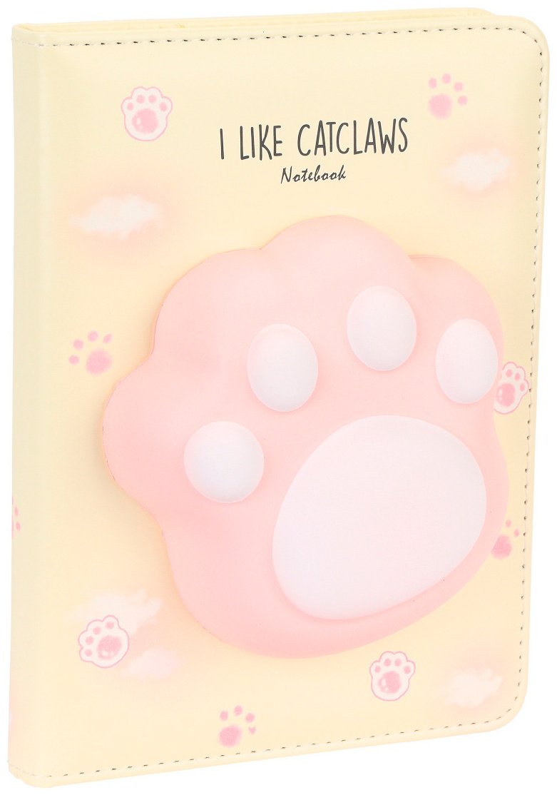 Блокнот iiGen Лапка, A6, 96 л, желтый