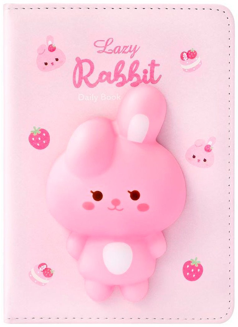 Блокнот iiGen Зайчик, A6, 96 л, розовый