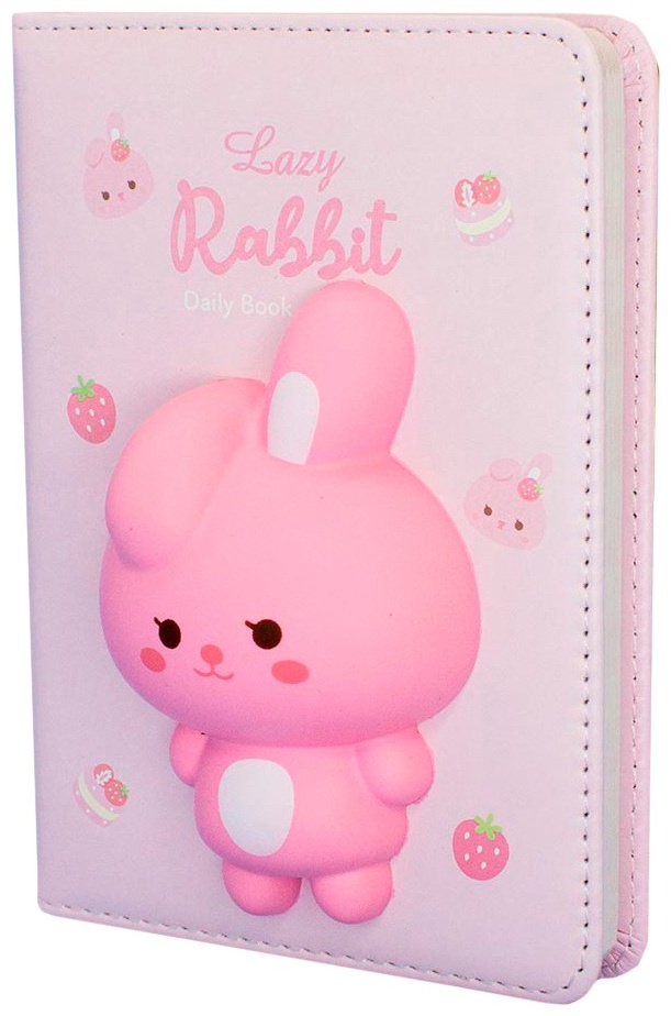 Блокнот iiGen Зайчик, A6, 96 л, розовый