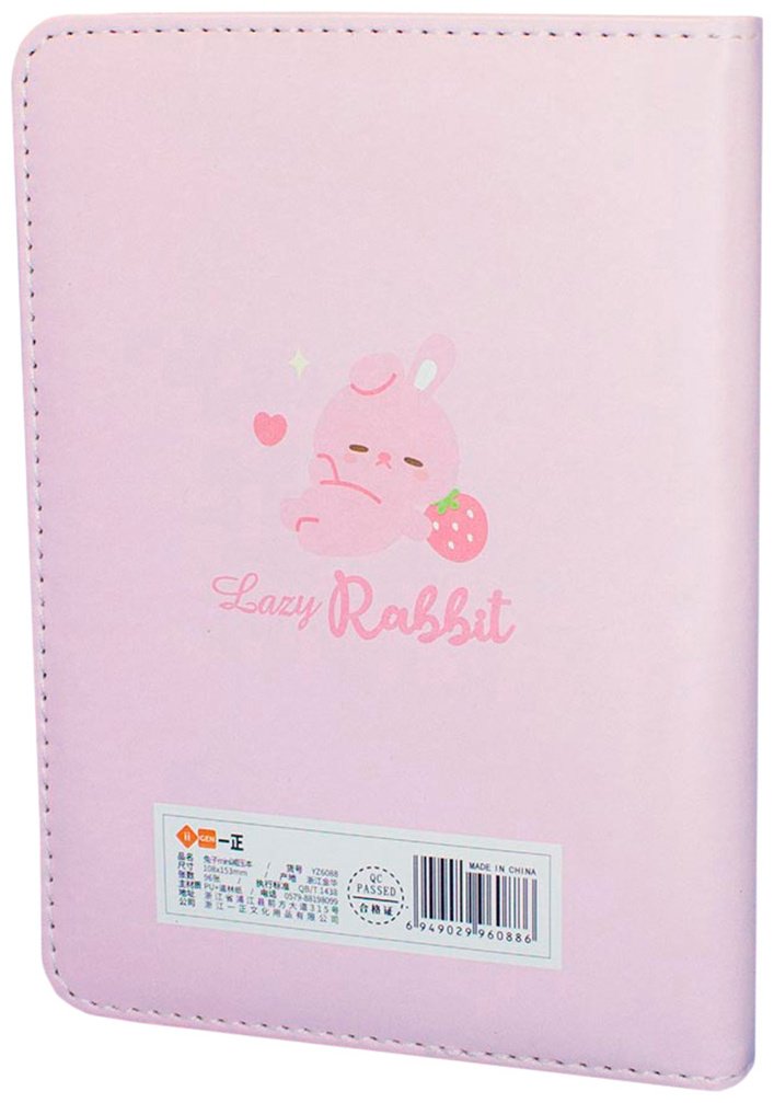 Блокнот iiGen Зайчик, A6, 96 л, розовый