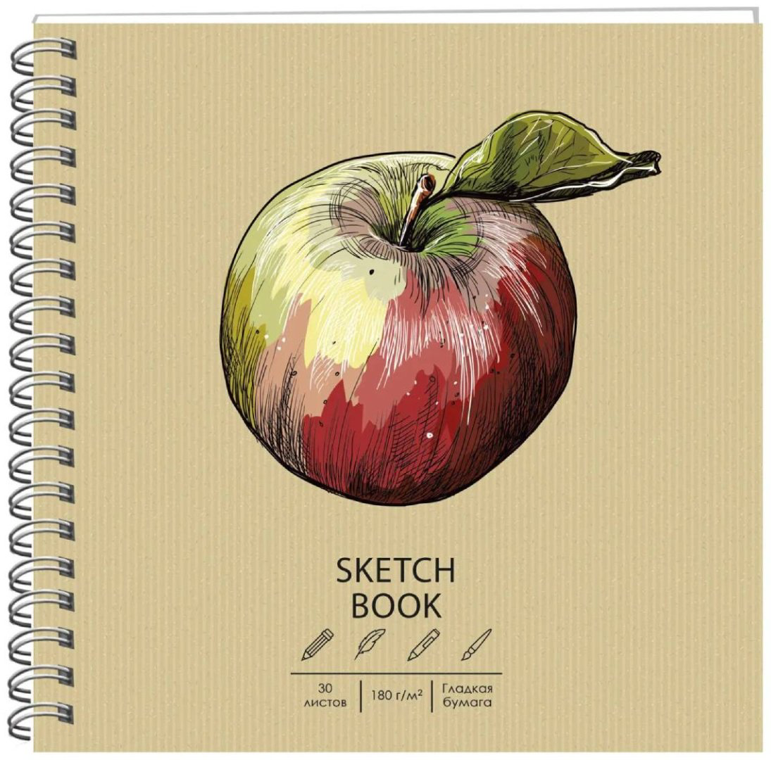 Скетчбук Эксмо Draft and Craft Apple, A5, 30 л, без линовки купить,NaN