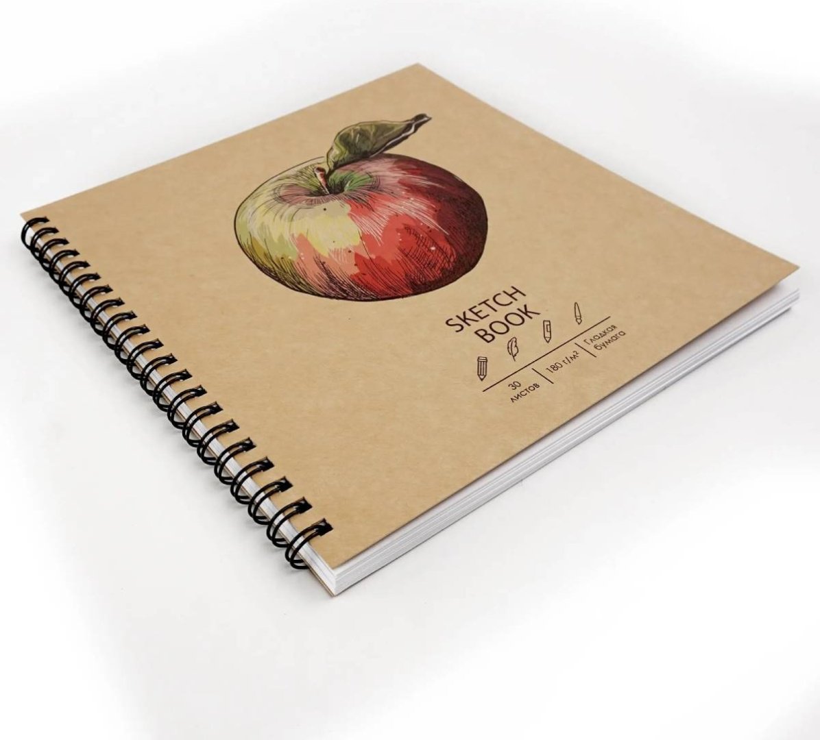 Скетчбук Эксмо Draft and Craft Apple, A5, 30 л, без линовки - ForteMarket Скетчбук Эксмо Draft and Craft Apple, A5, 30 л, без линовки купить,0