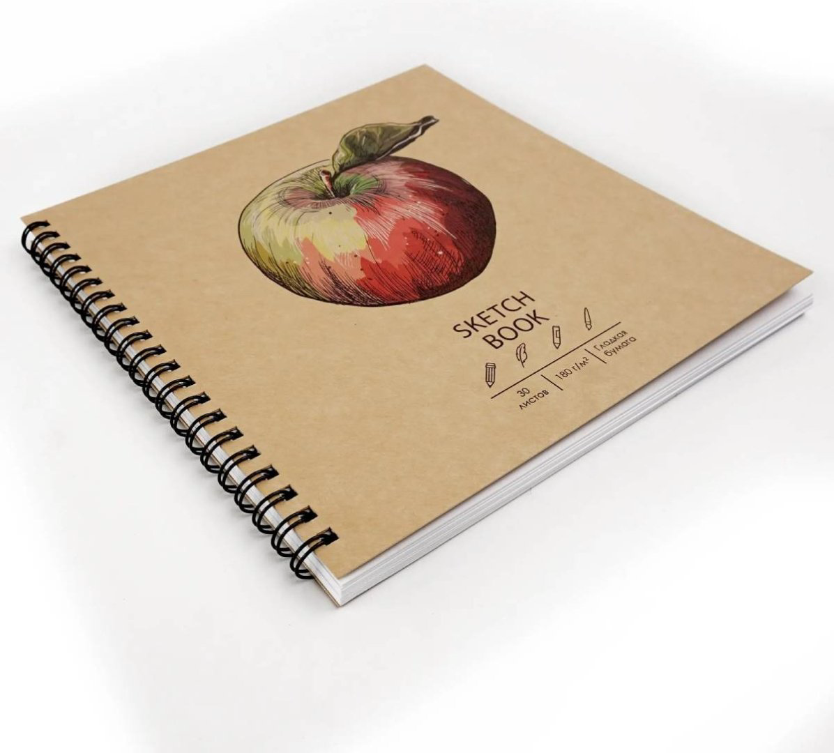Скетчбук Эксмо Draft and Craft Apple, A5, 30 л, без линовки купить,NaN