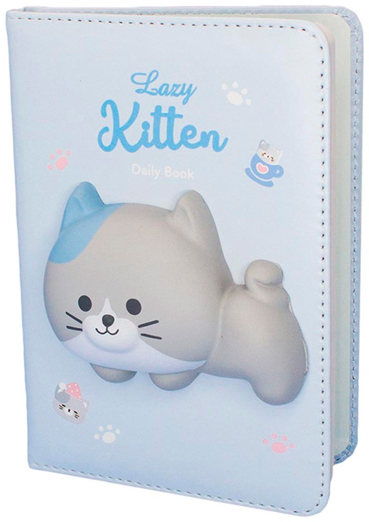 Блокнот iiGen Котик, A6, 96 л, голубой