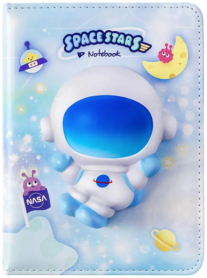 Блокнот LAZY STARS Космонавт, A5, 96 л, мультиколор