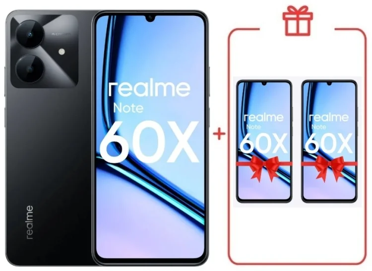 Смартфон Realme Note 60x 3/64GB Marble Black + подарок купить,NaN