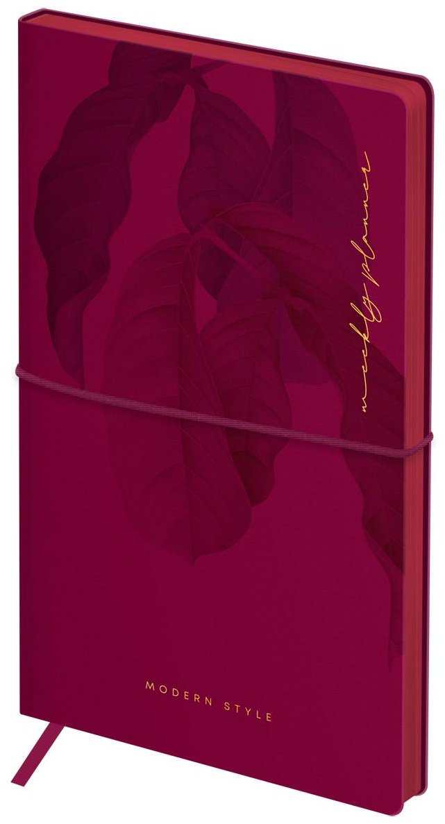 Еженедельник Greenwich Line Floret. Ruby, A6, 64 л, красный