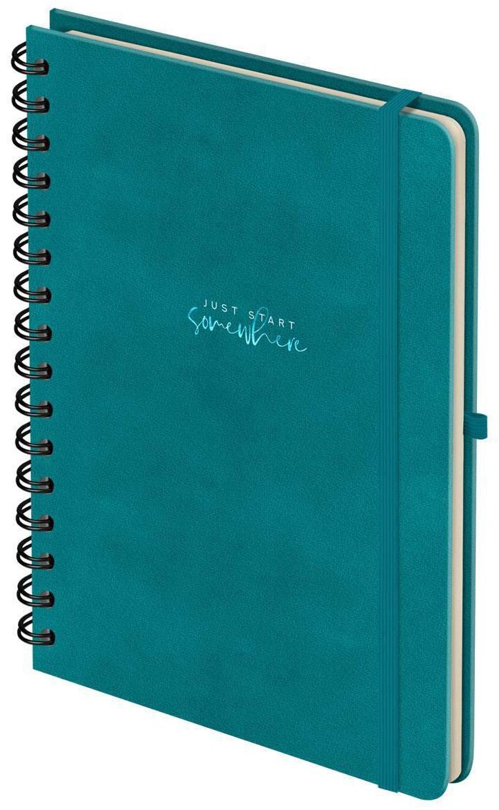 Записная книжка Greenwich Line Just start. Cyan, A5, 96 л, бирюзовый купить,0