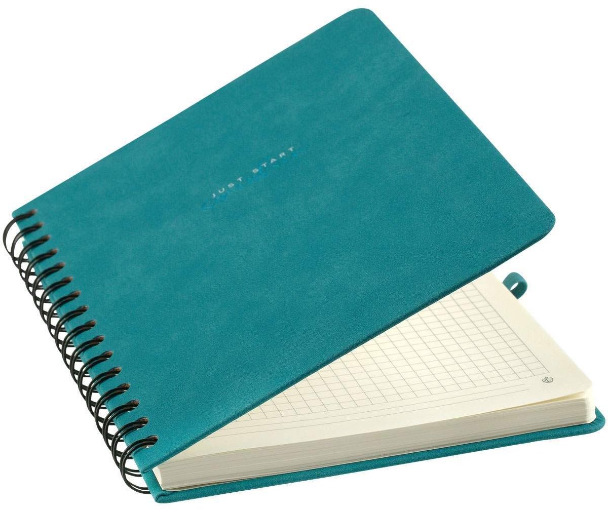 Записная книжка Greenwich Line Just start. Cyan, A5, 96 л, бирюзовый купить,0
