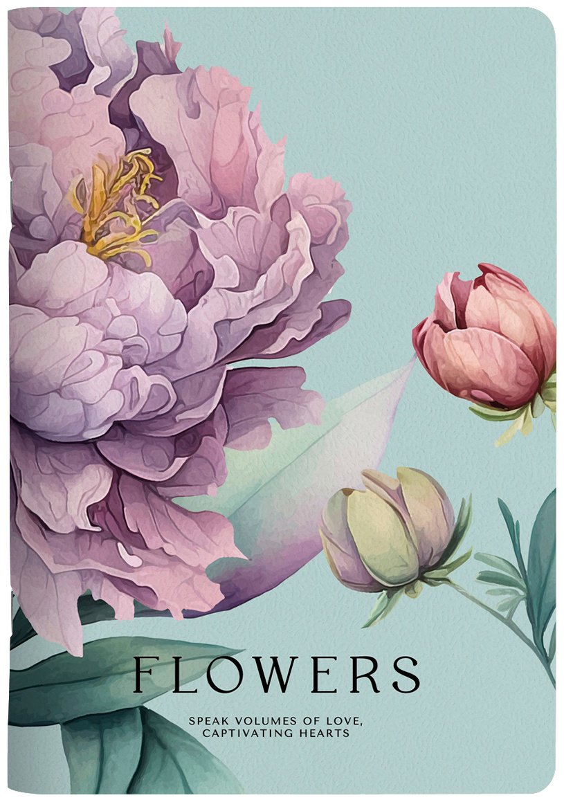 Общая тетрадь Be Smart Peony, 40 л, А5, клетка, мягкая обложка, 1 шт
