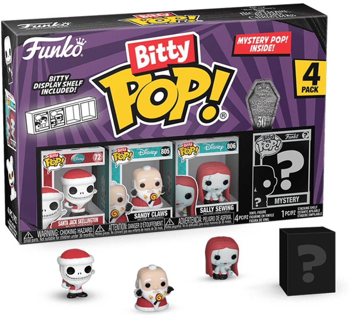 Фигурка Funko Santa Jack 4PK 2.3 см 4 шт купить,NaN