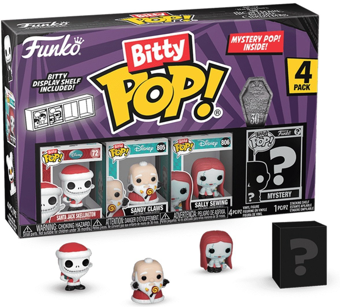 Фигурка Funko Santa Jack 4PK 2.3 см 4 шт купить,NaN
