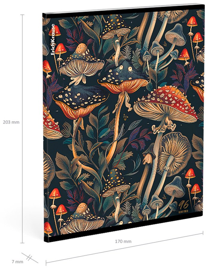 Школьная тетрадь Erich Krause Darkwood, 96 л, А5, клетка, мягкая обложка, 1 шт