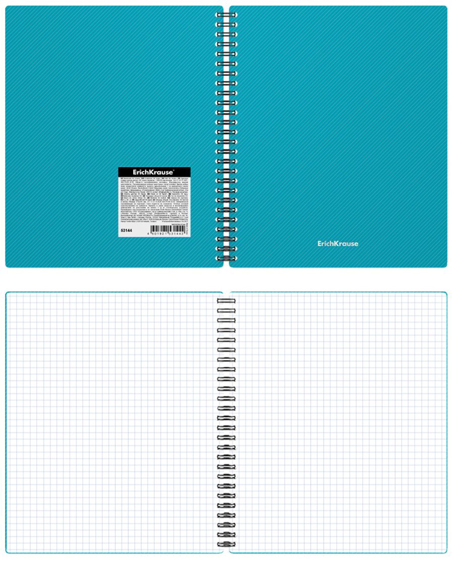 Общая тетрадь Erich Krause Glance Vivid, 80 л, А5+, клетка, твердая обложка, 1 шт купить,NaN
