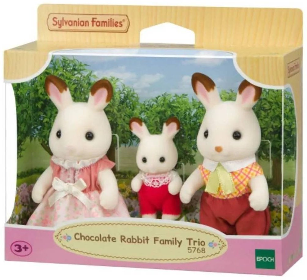 Фигурка Sylvanian Families Семья Шоколадных кроликов 8 см 3 шт купить,NaN