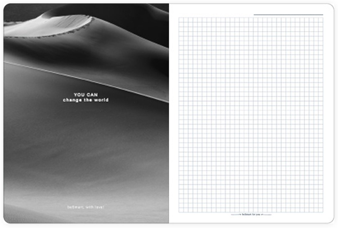 Общая тетрадь Be Smart Dune бархан, 48 л, А5, клетка, мягкая обложка, 1 шт