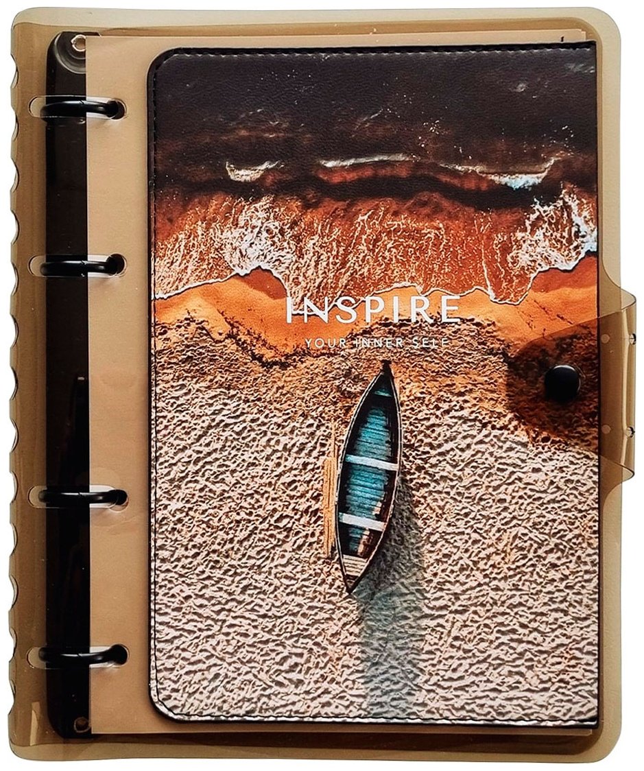 Общая тетрадь InFolio Inspire коричневый, 120 л, А5, клетка, твердая обложка, 1 шт